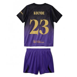 Barcelona Jules Kounde #23 Bortaställ Barn 2026-27 Kortärmad (+ Korta byxor)